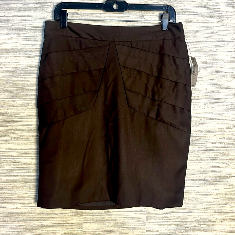 Worthington Dark Brown Pencil Skirt NWT Size 10 541